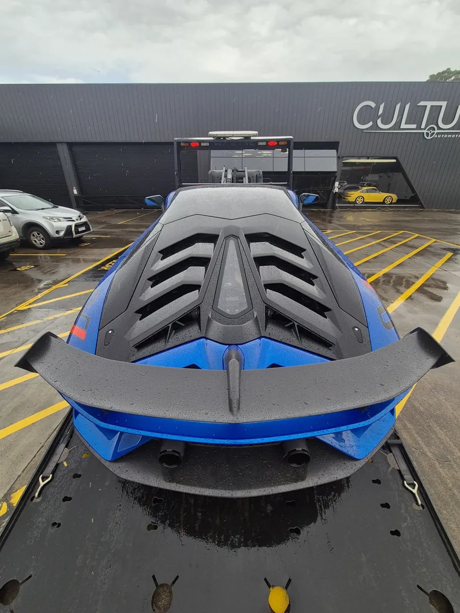 Lamborghini loaded on Haul King's tray in Sydney