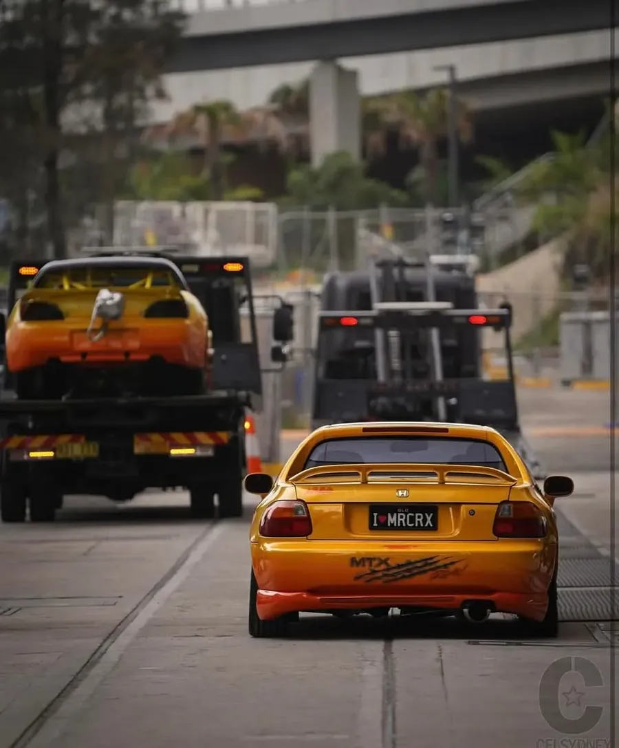 Modified Honda loaded on Haul King's tray in Sydney