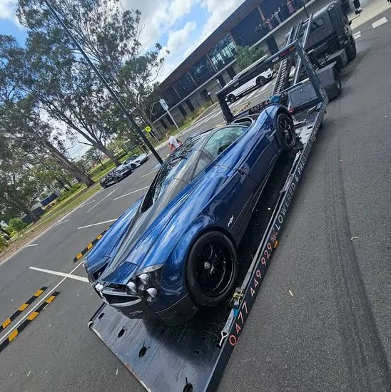 Lamborghini loaded on Haul King's tray in Sydney