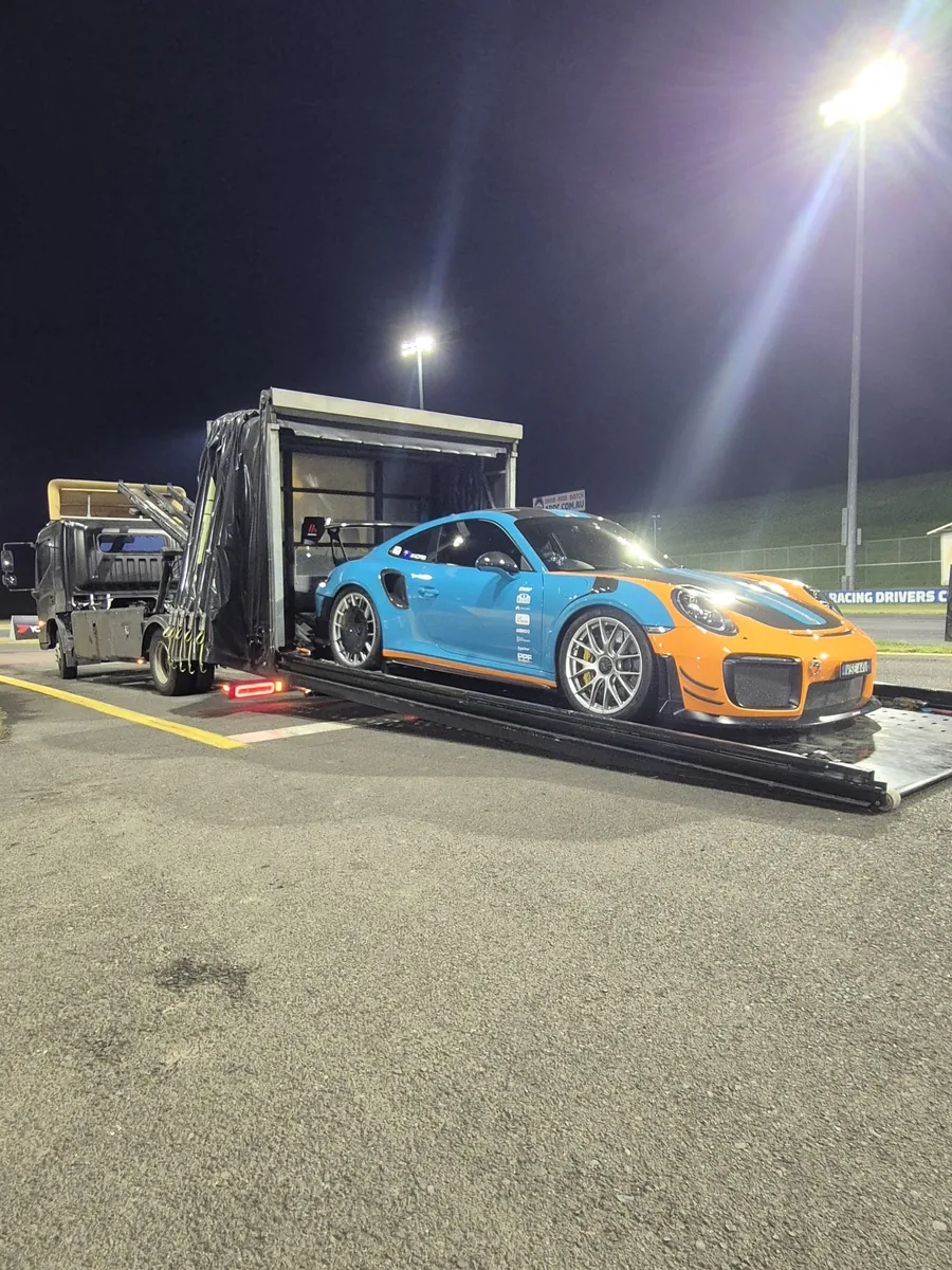 Porsche 911 loaded on Haul King's tray in Sydney