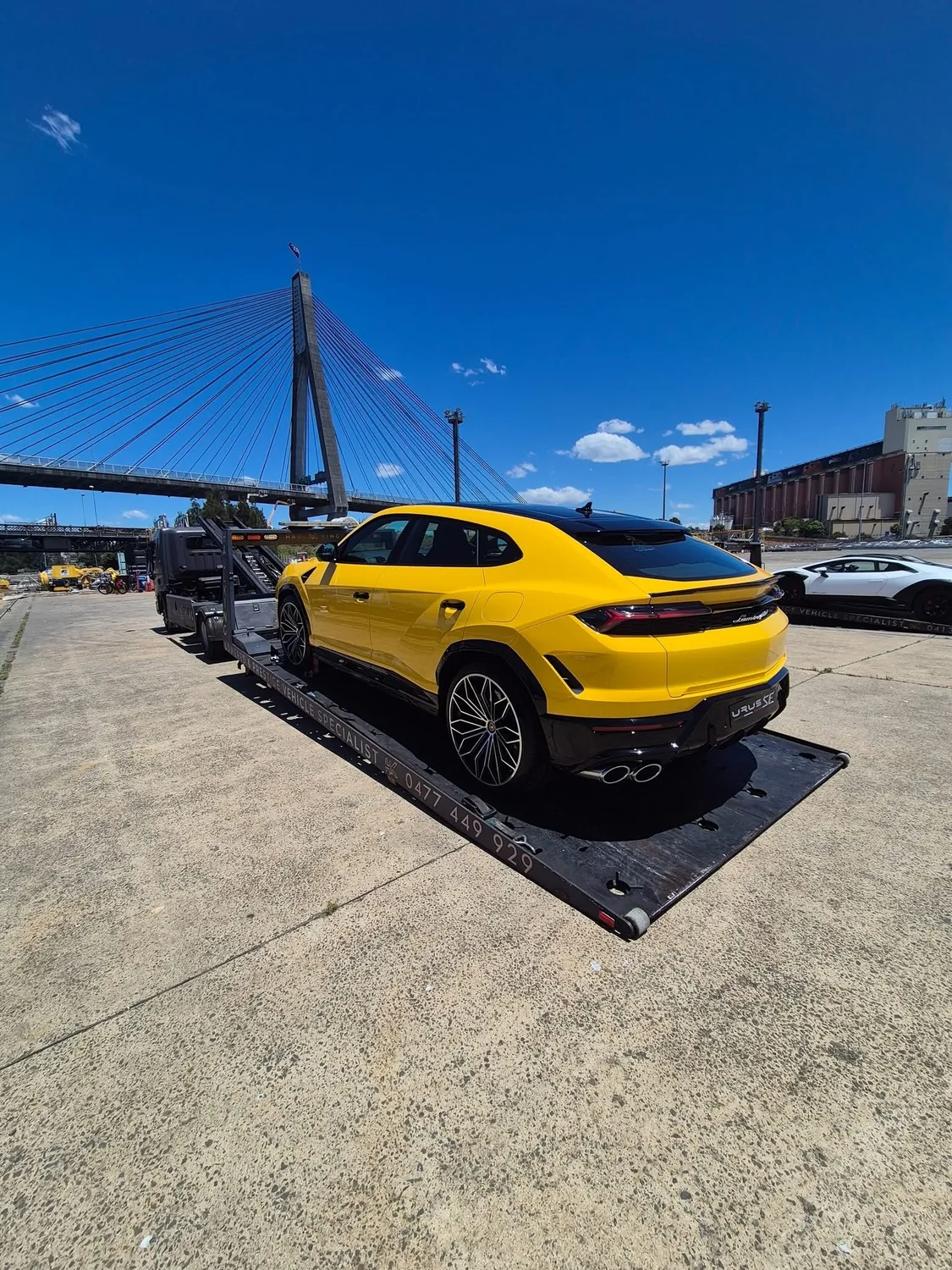Lamborghini Urus loaded on Haul King's tray in Sydney